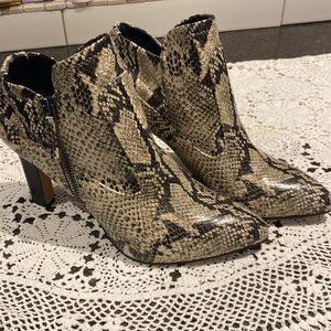 Franco Sarto reptile print boots